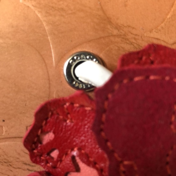 Coach sandals with 4 colors of detachable velcro flowerets. Size 8! Like new - Picture 2 of 6